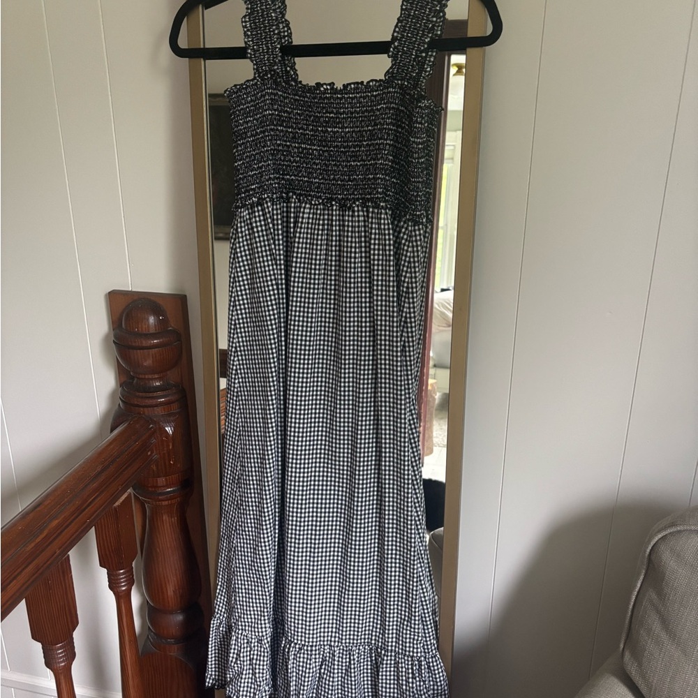 Rails Black and Gray Smocked Tiered Sundress